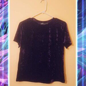 Velvet Crew Neck T-Shirt